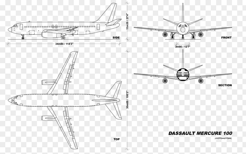 Airplane Aesthetics Line Art Aircraft PNG