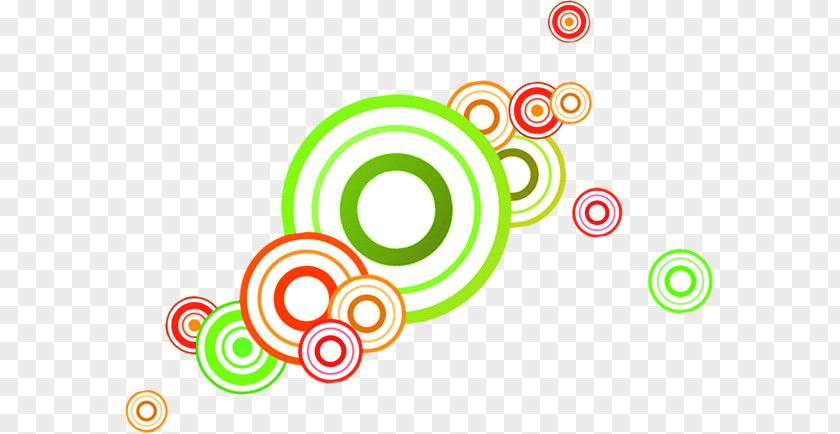 Red Green Decorative Circle Concentric Objects Clip Art PNG