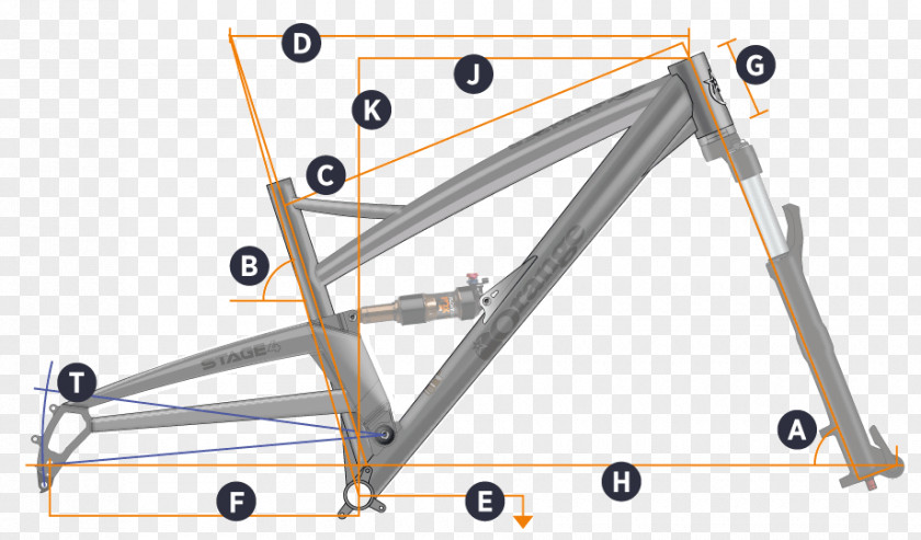 Stage Frame Bicycle Frames Geometry Orange Mountain Bikes Angle PNG