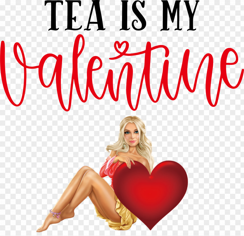 Tea Is My Valentine Valentines Day PNG