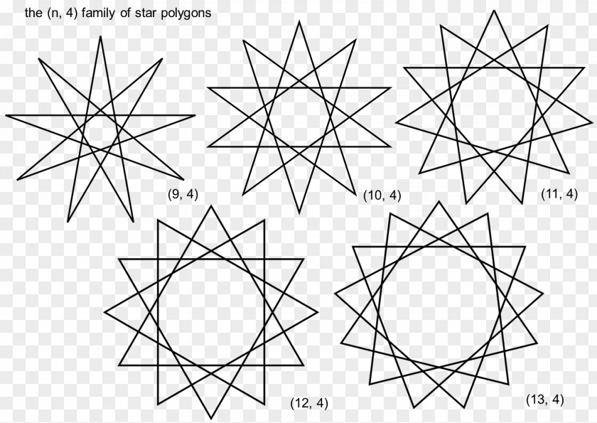Triangle String Art Complex Polygon Star PNG