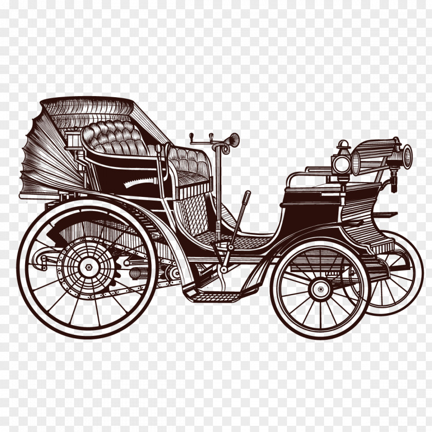 Vector Classic Cars Carriage Wheel Vintage Car PNG