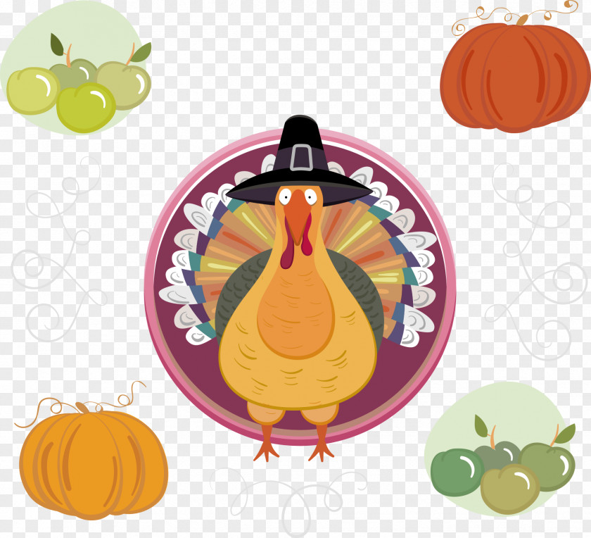 Vector Thanksgiving Turkey Clip Art PNG