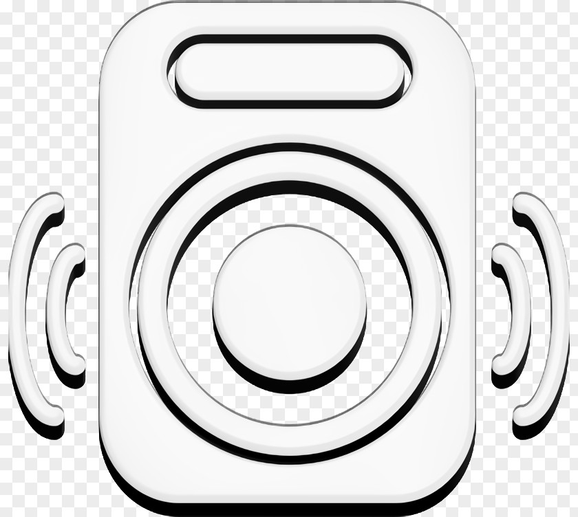 Music Icon Rectangular Speakers With Bass PNG