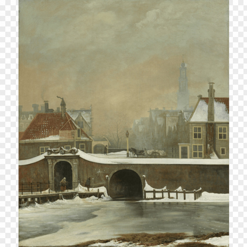 Painting The Raampoortje In Amsterdam Watercolor Rijksmuseum Painter PNG