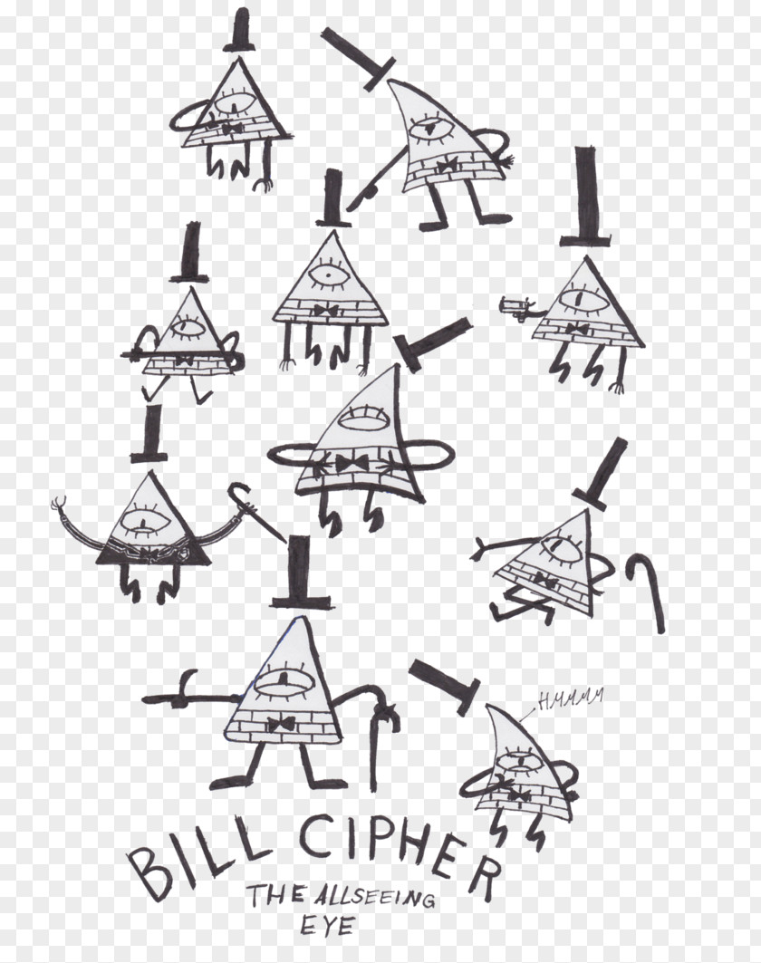 Bill Cipher Drawing Waddles Dipper Pines Art PNG