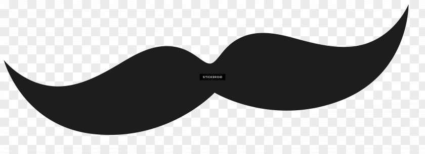 M Angle Logo LineFathers Day Concept Ribbon Moustache Clip Art Black & White PNG