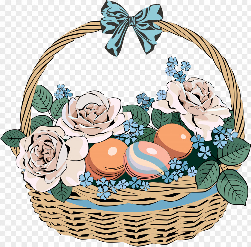 Easter Basket Beach Rose Clip Art PNG