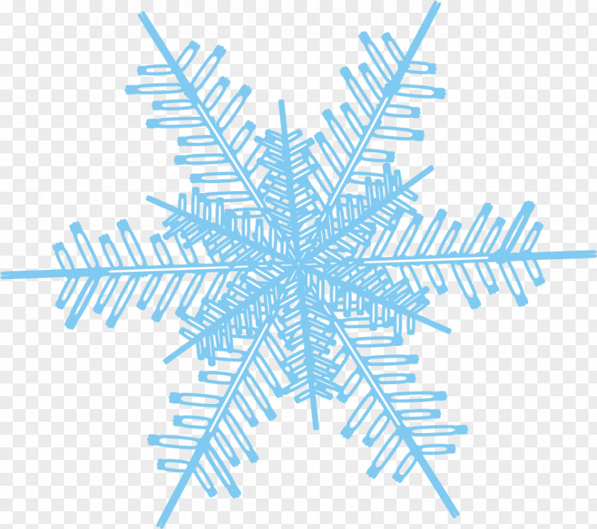 Hand Painted Blue Snowflake PNG