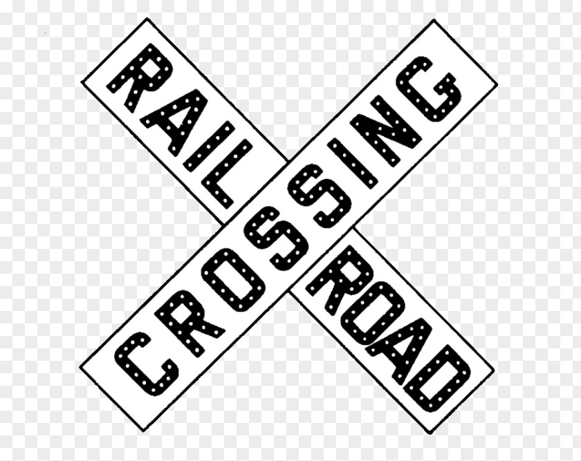 Railroad Signs Rail Transport Train Crossbuck Level Crossing Signage PNG