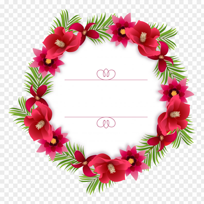 Red Garland Flower Download PNG