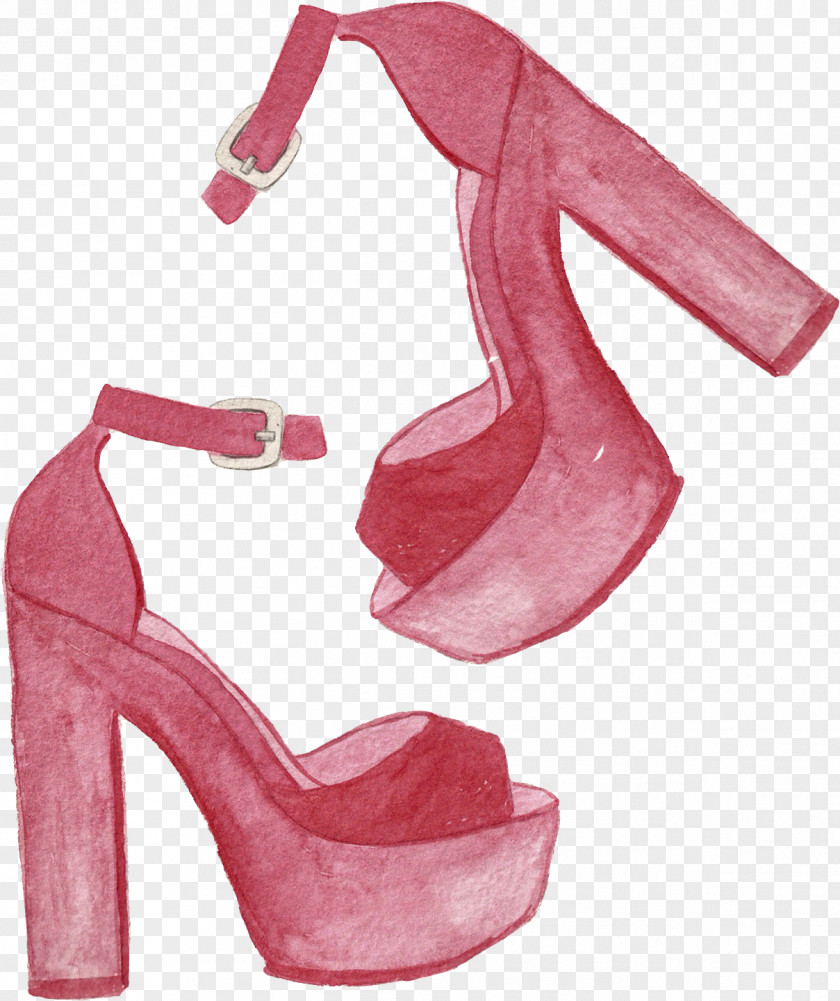 Red High Heels High-heeled Footwear Fashion Illustration PNG