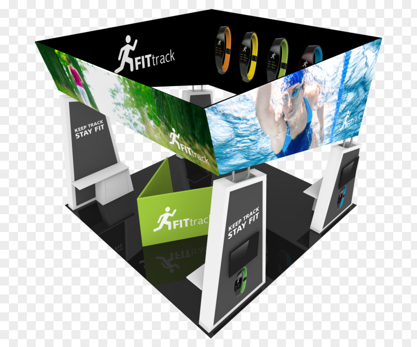 Trade Show Booth Brand Display Advertising Product Design PNG
