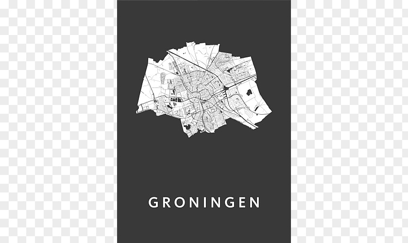 A3 Poster Groningen Map Kunst In Kaart PNG