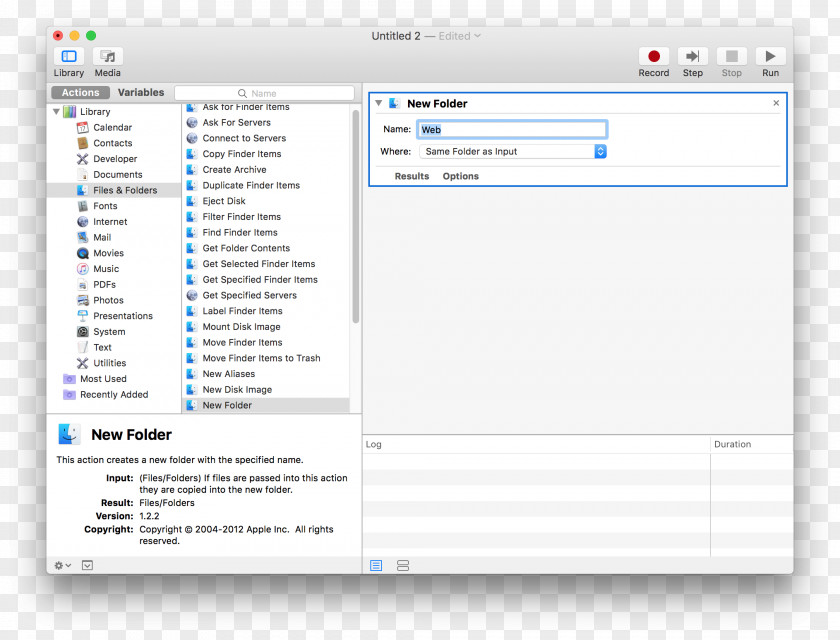 Acorn Automator MacOS Finder Apple PNG
