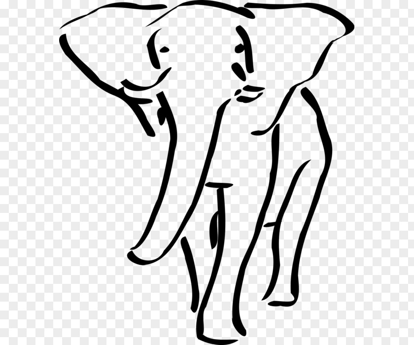 E Is For Elephant Elephantidae Outline Indian Presentation PNG