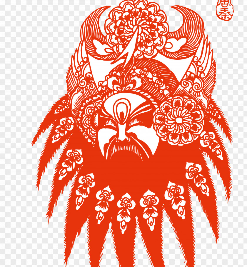 Facebook Peking Opera Art Chinese Paper Cutting PNG