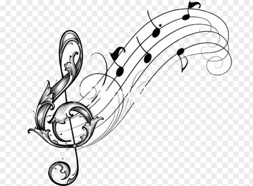Musical Note Drawing Clef Sketch PNG
