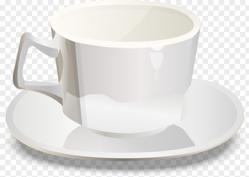 Vector Cup Espresso Coffee Porcelain Mug Saucer PNG