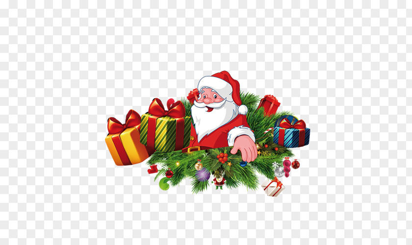 Santa Claus Christmas Gift PNG