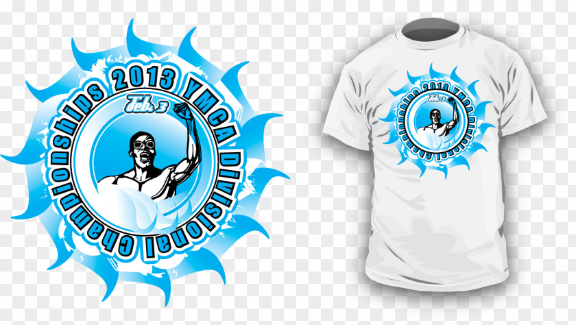 Swimming Competiton T-shirt Logo PNG