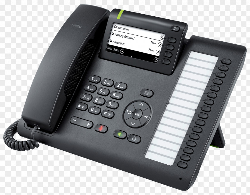 Telephone OpenScape Desk Phone CP400 Black Unify Software And Solutions GmbH & Co. KG. IP 55G Telecommunication PNG