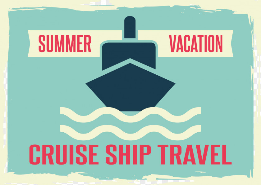 Vector Illustration Vintage Poster Cruises Logo PNG