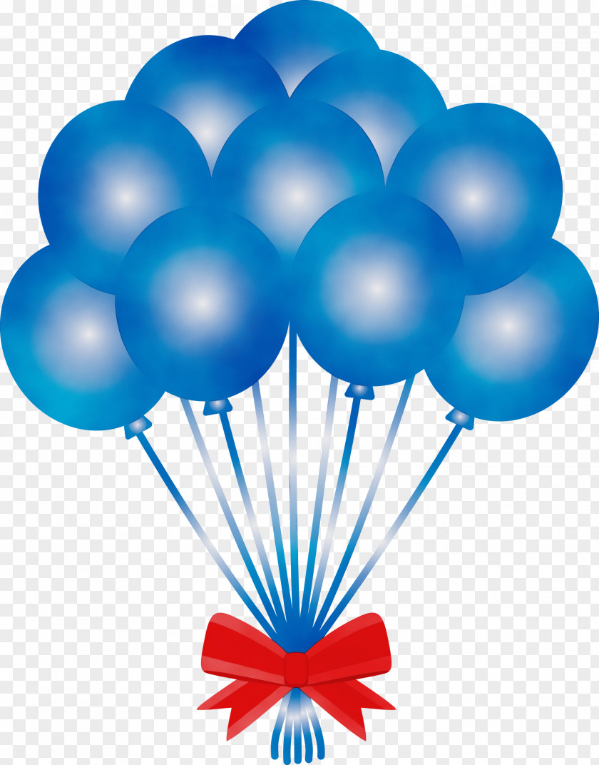Balloon Blue Party Supply PNG