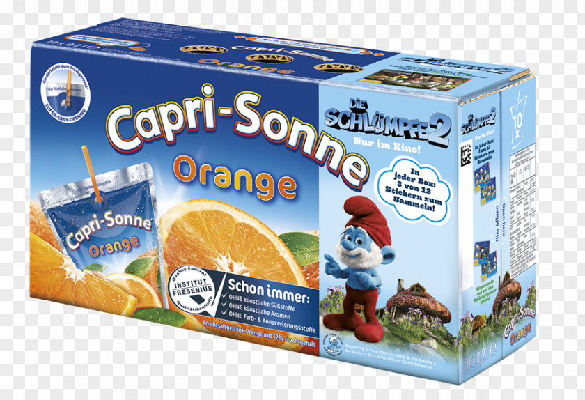 Capri Sun The Smurfs Sticker PNG