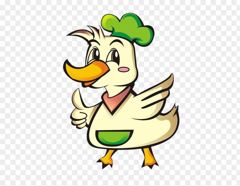 Cartoon Chef Duck Image PNG