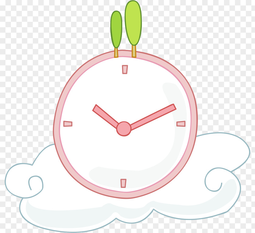 Cute Watch Cartoon Handshake Clock Illustration PNG