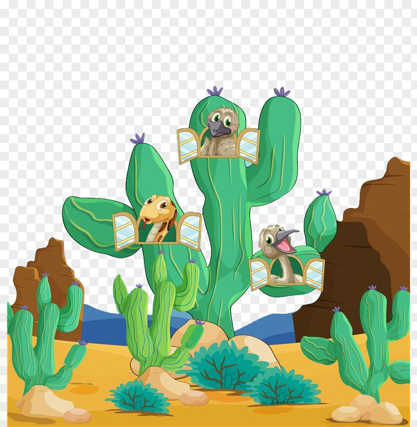 Desert Plants And Animals Xerocole Animal Clip Art PNG