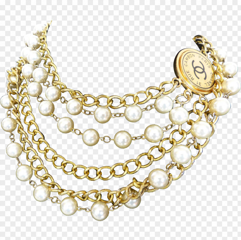 Necklace Pearl Chanel Earring Chain PNG