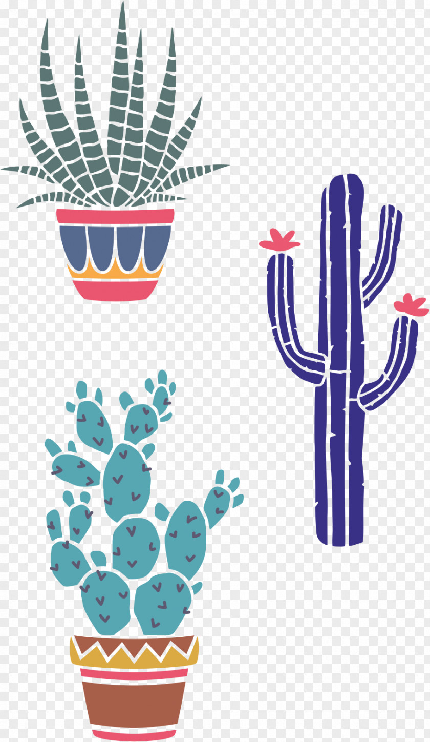 Cactus Vase Stencil Text Cactaceae Flowerpot Eleonore Déco PNG