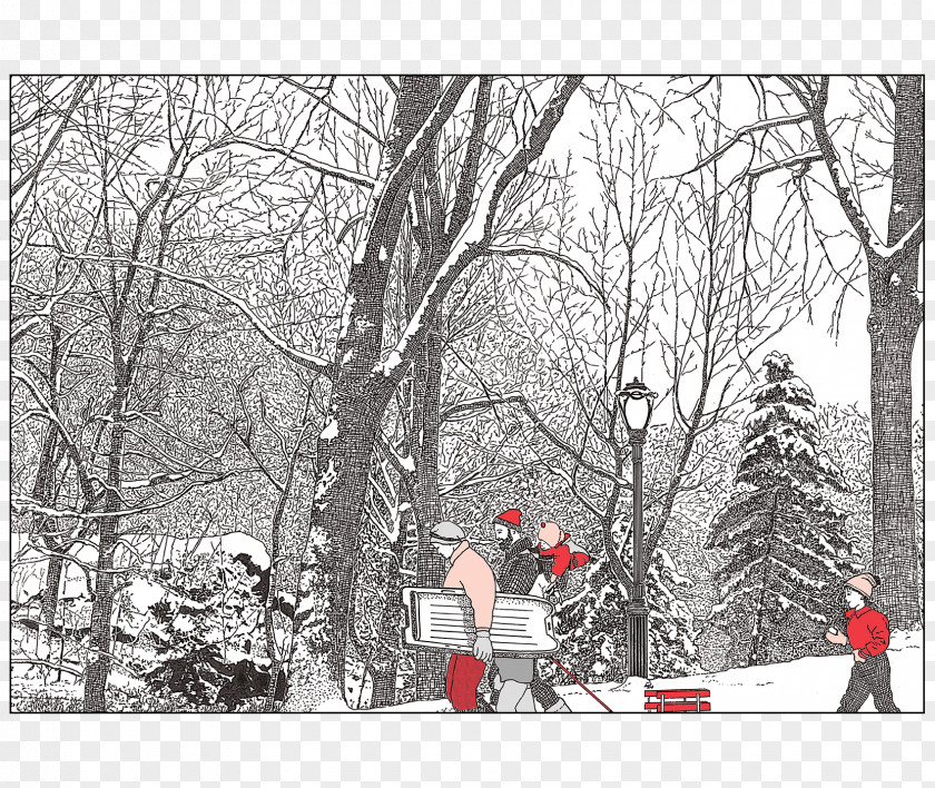 Christmas New York City Card Greeting & Note Cards Santa Claus PNG
