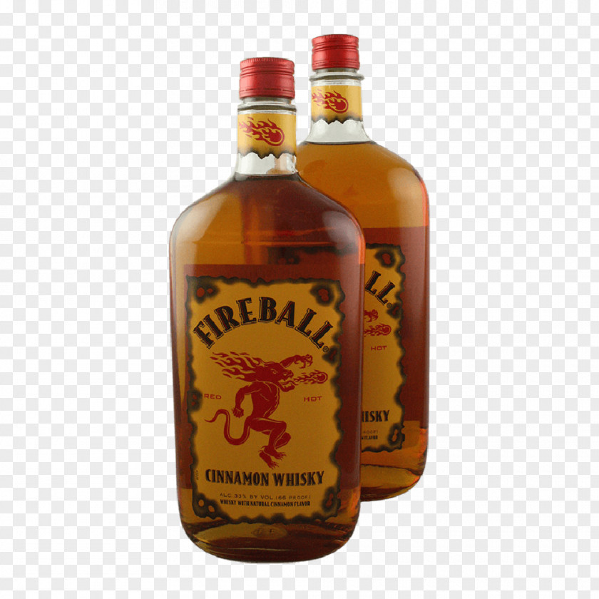Cinnamon Fireball Whisky Liqueur Distilled Beverage Canadian Whiskey PNG