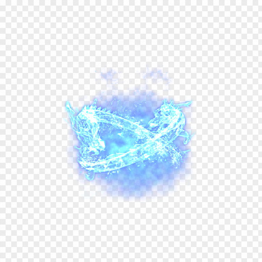 Ice Dragon Luminous Efficiency Light Blue Flame PNG