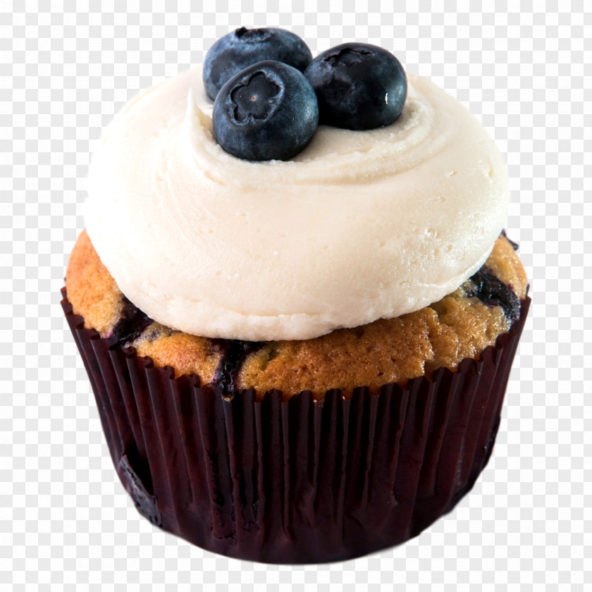 Blueberry Cupcake Frosting & Icing Cream Muffin Red Velvet Cake PNG