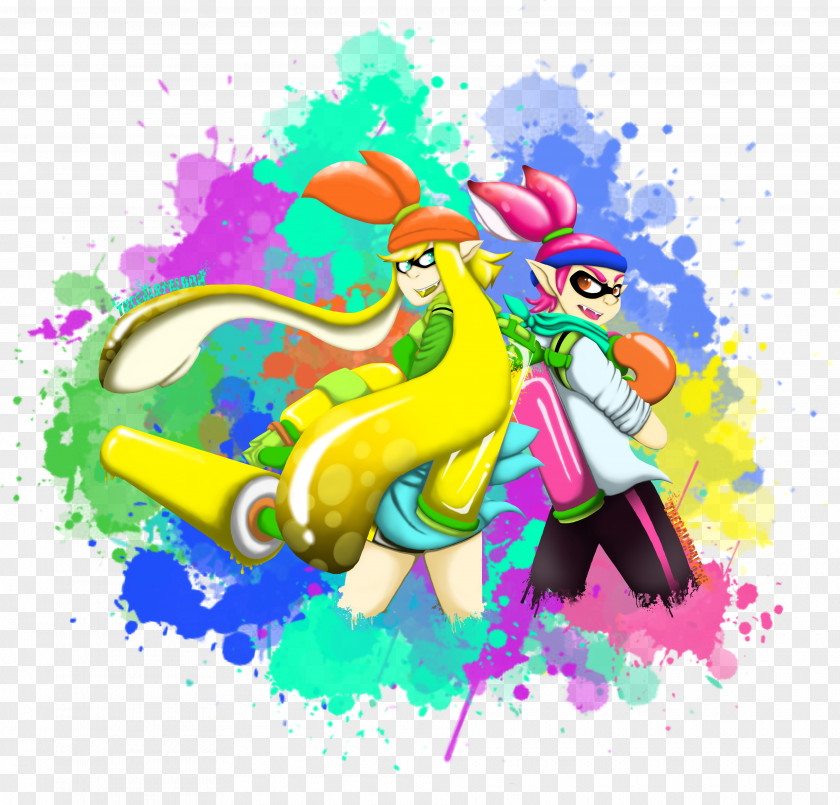 Color Squid DeviantArt Splatoon Clip Art PNG
