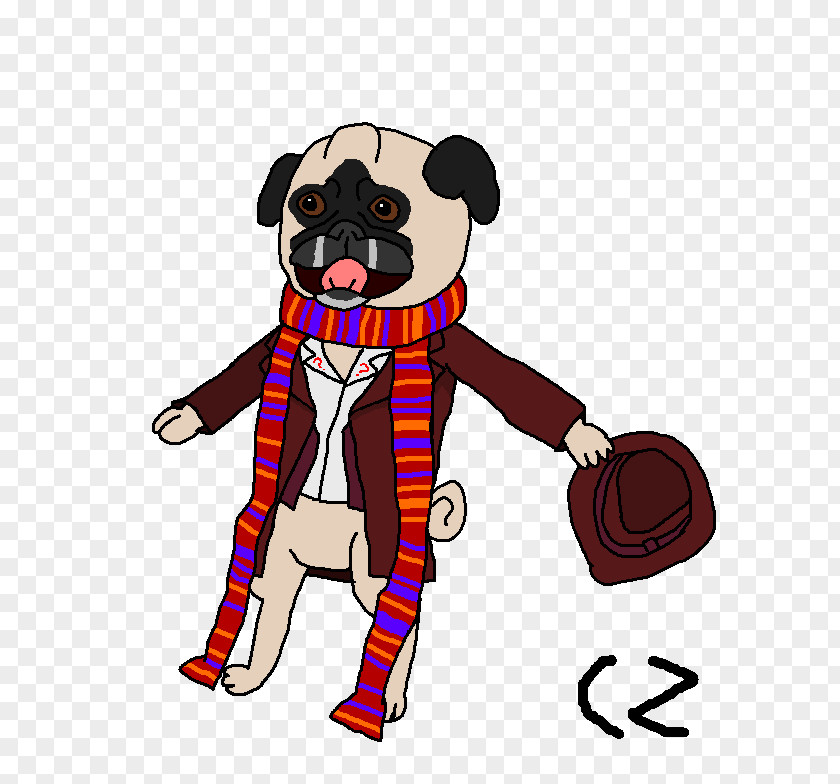 Fourth Doctor Pug Puppy Dog Breed Toy Leash PNG
