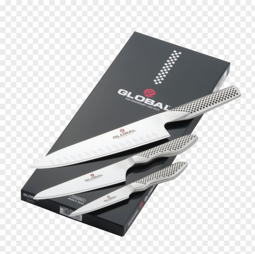 Knife Set Chef's Global Cutlery Santoku PNG