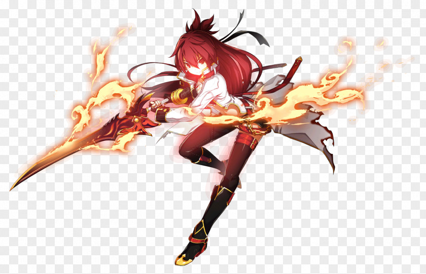 Blaze Elsword Elesis Game Character Drawing PNG