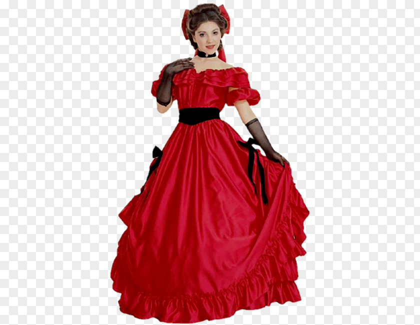Dress Scarlett O'Hara Southern Belle Halloween Costume PNG