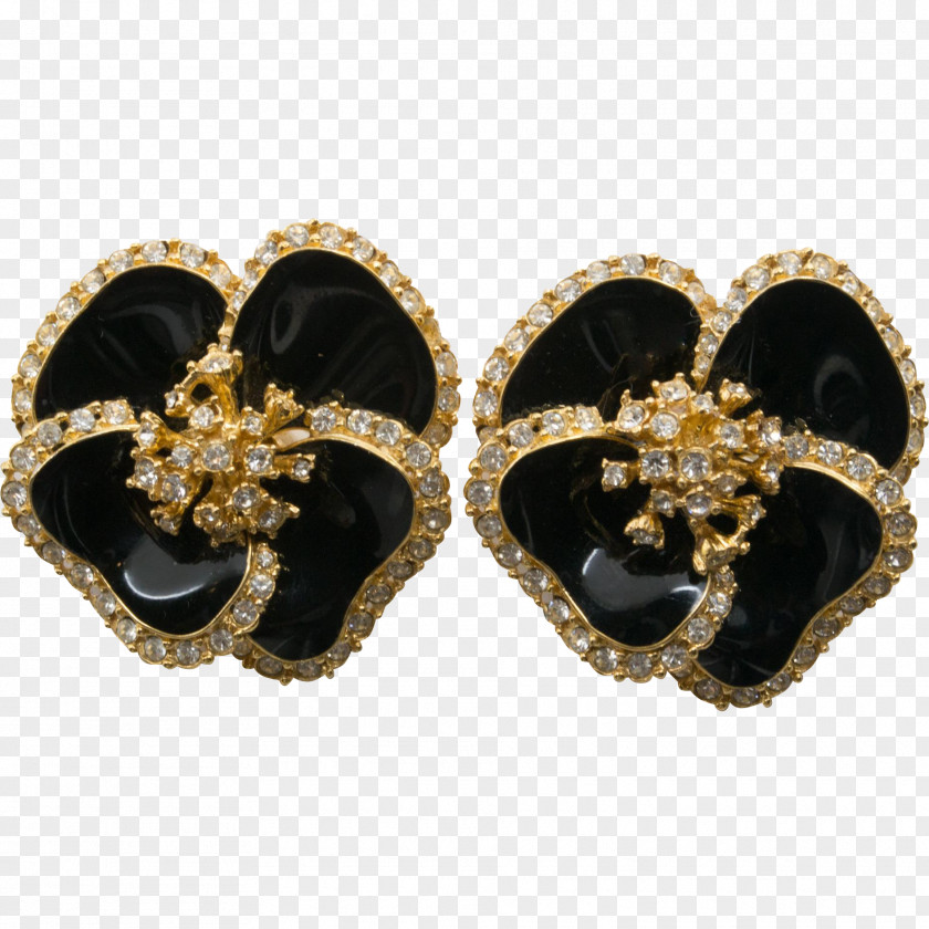 Jewellery Flower Onyx Earring Bling-bling Imitation Gemstones & Rhinestones Vitreous Enamel PNG