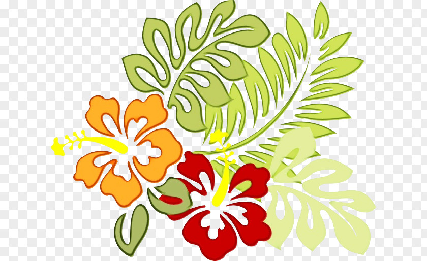 Malvales Petal Watercolor Flower Background PNG