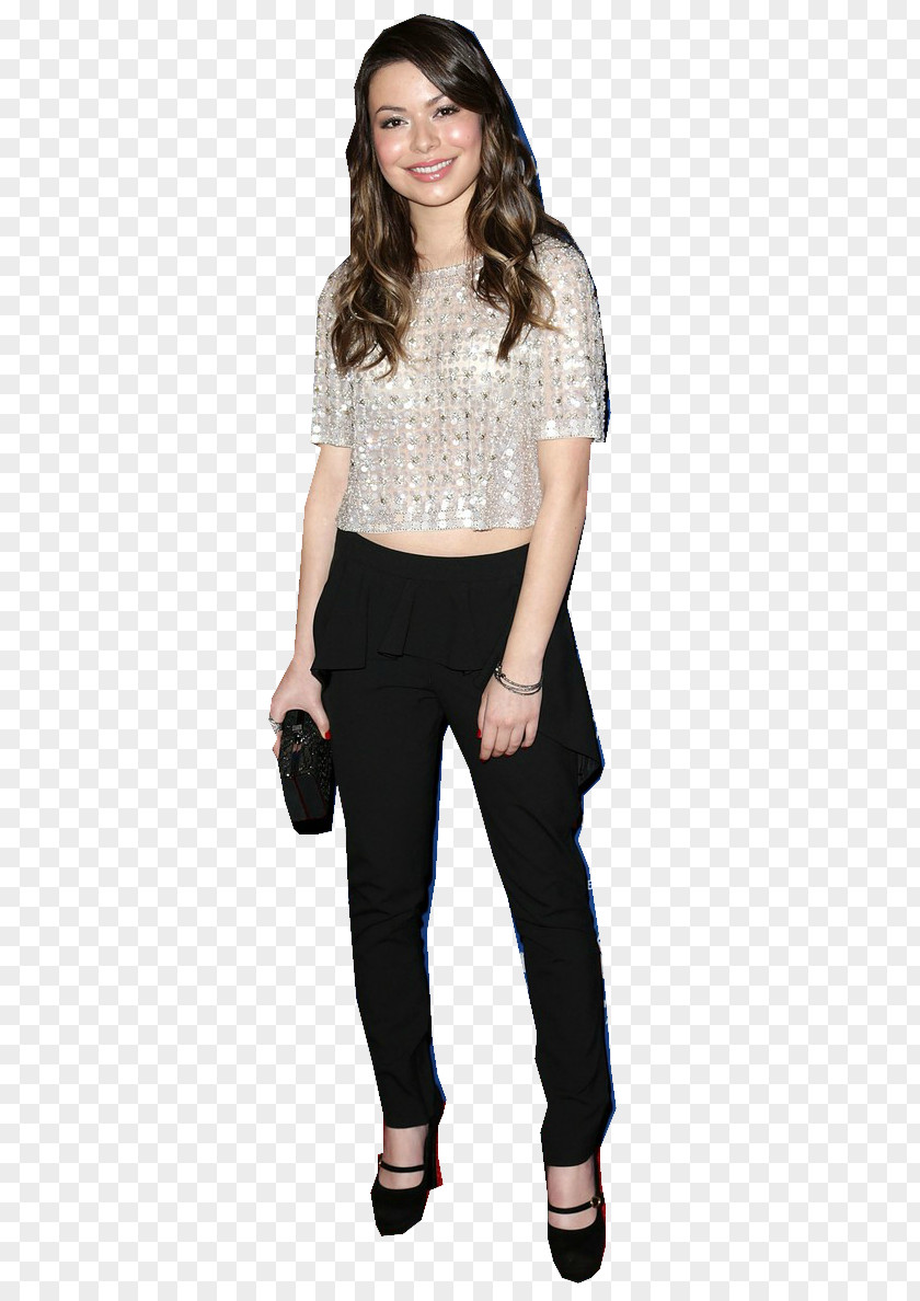 Miranda Cosgrove Jeans Waist Leggings Socialite Sleeve PNG