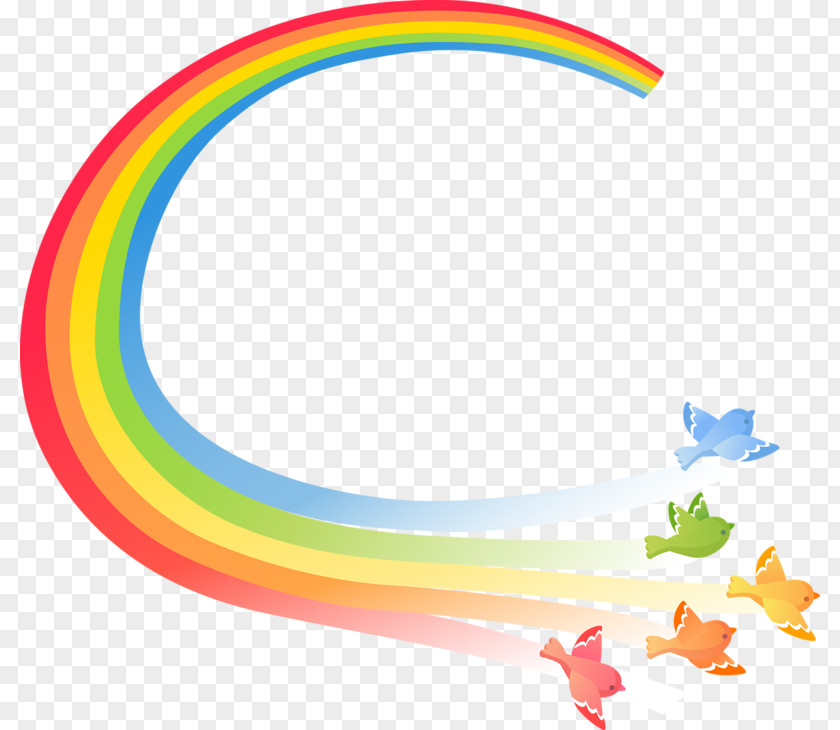 A Rainbow Color Sky Paper Drawing PNG