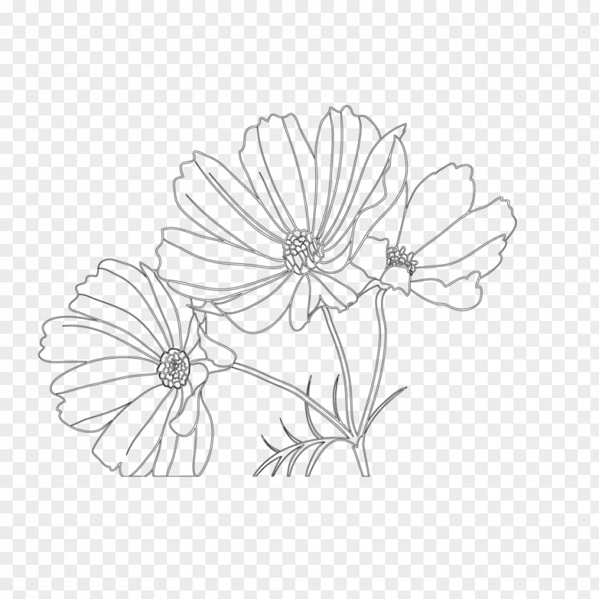 Design Floral Cut Flowers Pattern PNG