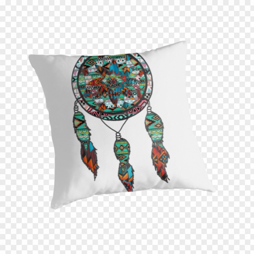 Dreamcatcher Throw Pillows Cushion Turquoise Teal PNG