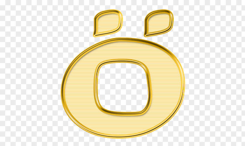 Gold Letter Circle Oval Material PNG